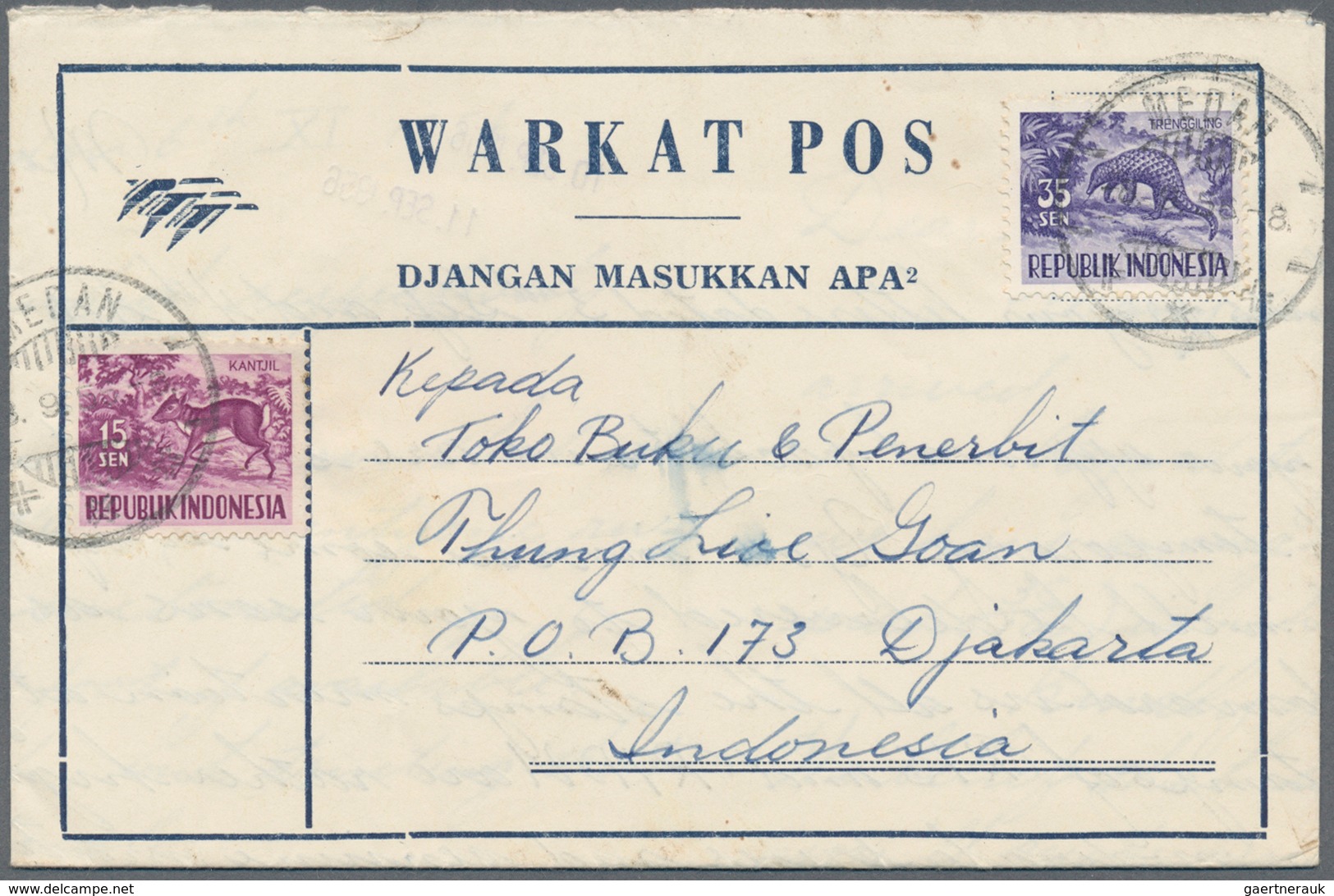 Indonesien: 1949/97 (ca.), Stationery Envelopes (warkat Pos / Postblad) Specialized Stock: 10 S. (mi - Indonésie