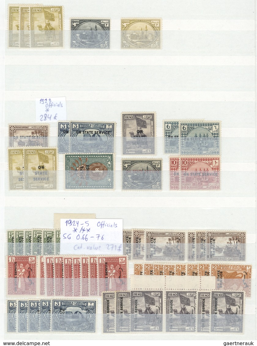 Irak: 1918-1970's: Comprehensive & Specialized Collection Plus Stock Of Mint And Used Stamps In 7 St - Iraq