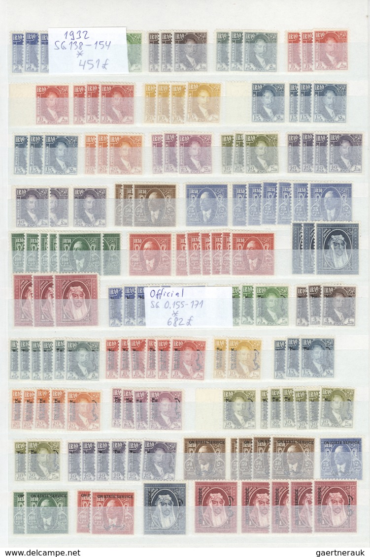 Irak: 1918-1970's: Comprehensive & Specialized Collection Plus Stock Of Mint And Used Stamps In 7 St - Irak