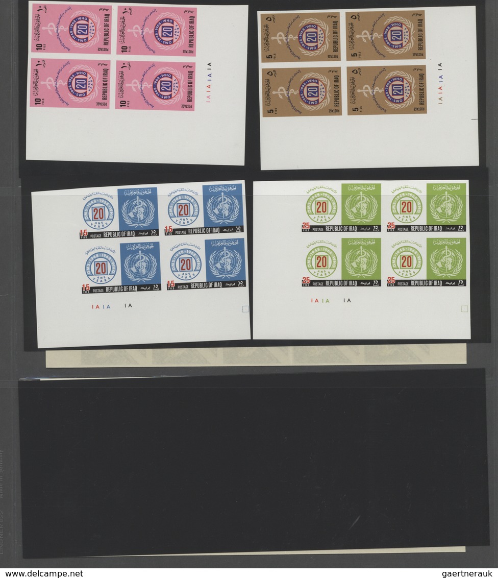 Irak: 1940-2000, Large album containing early complete sheets postage and service stamps, overprinte