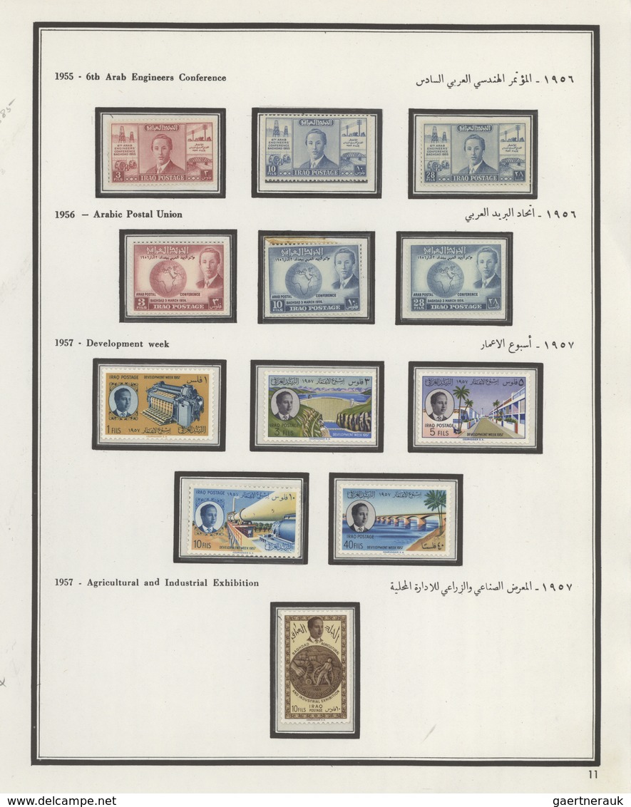 Irak: 1949/1972, U/m Collection In A Binder Incl. Some "OFFICIAL" Overprints. Michel Cat.value Apprx - Iraq