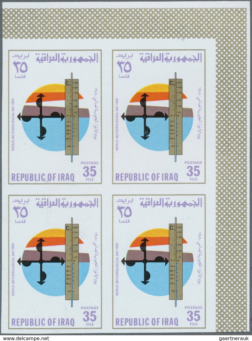 Irak: 1977/1982 (ca.), accumulation with approx. 3.500 IMPERFORATE stamps with many complete sets al