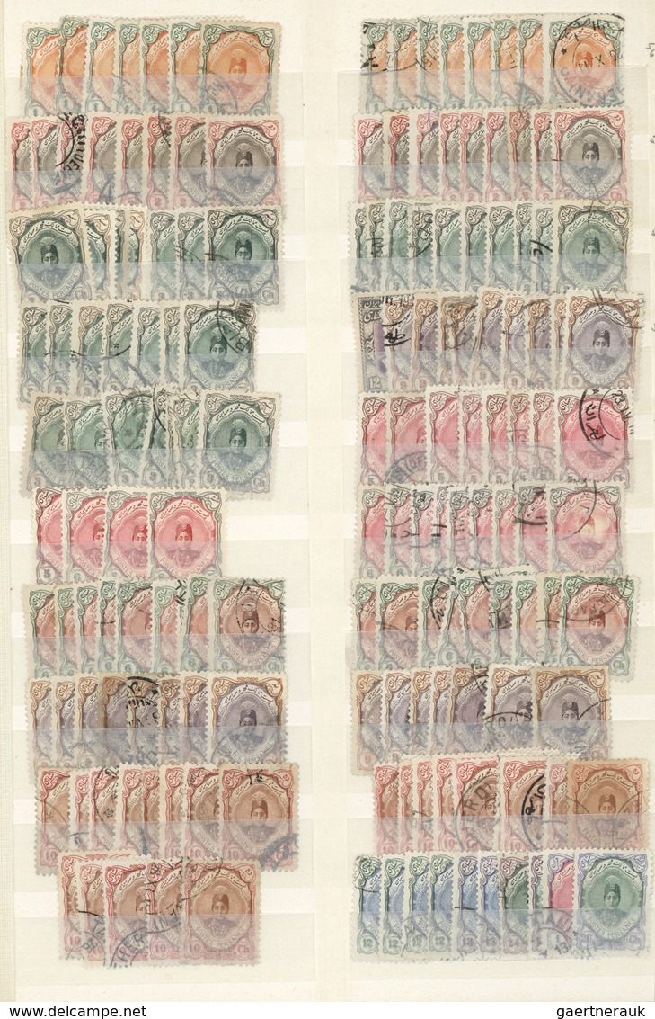 Iran: 1876/1935, Comprehensive Used And Mint Accumulation In A Stockbook, Partly Stuffed Very Densel - Iran