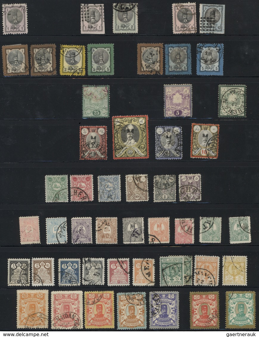 Iran: 1876/1982, Used And Mint Collection In A Lindner Binder, Well Collected Throughout From Early - Iran