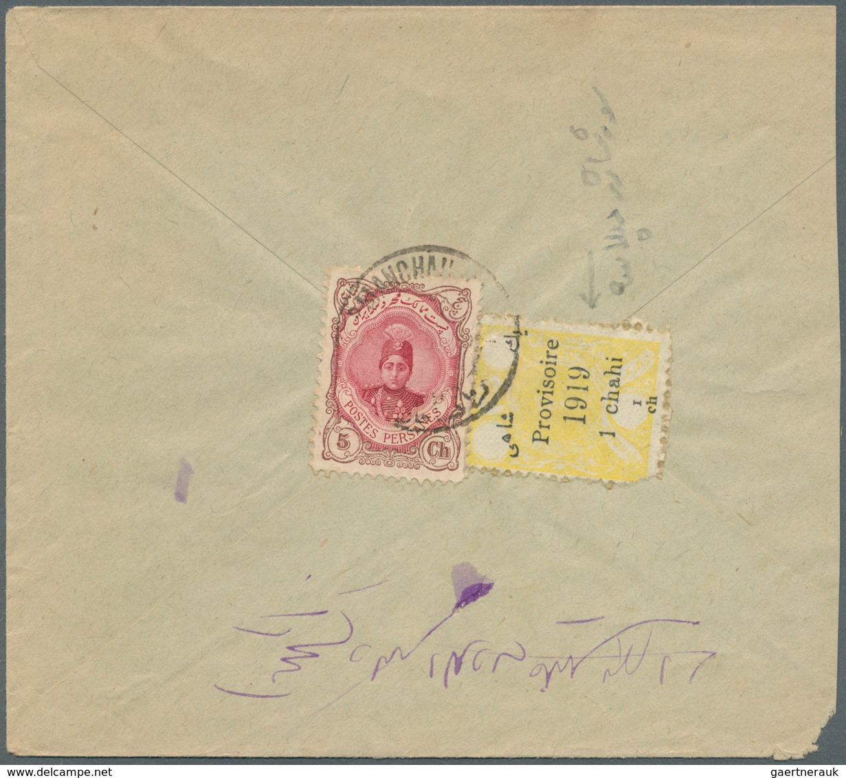 Iran: 1914-18 Ca., 8 Covers Franked With Overprinted Issues, Censors WW I, Some Different, Fine Grou - Irán