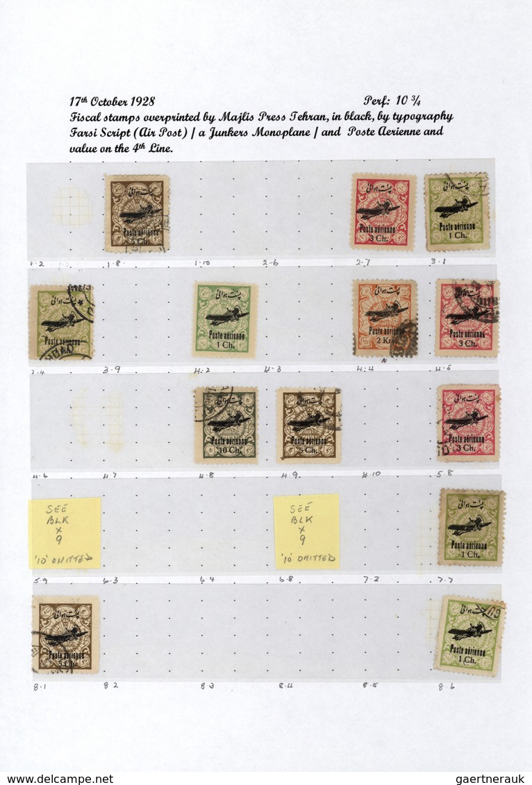 Iran: 1917/44 (ca.), massive specialized collection mounted on pages inc. inverted ovpts., many cove