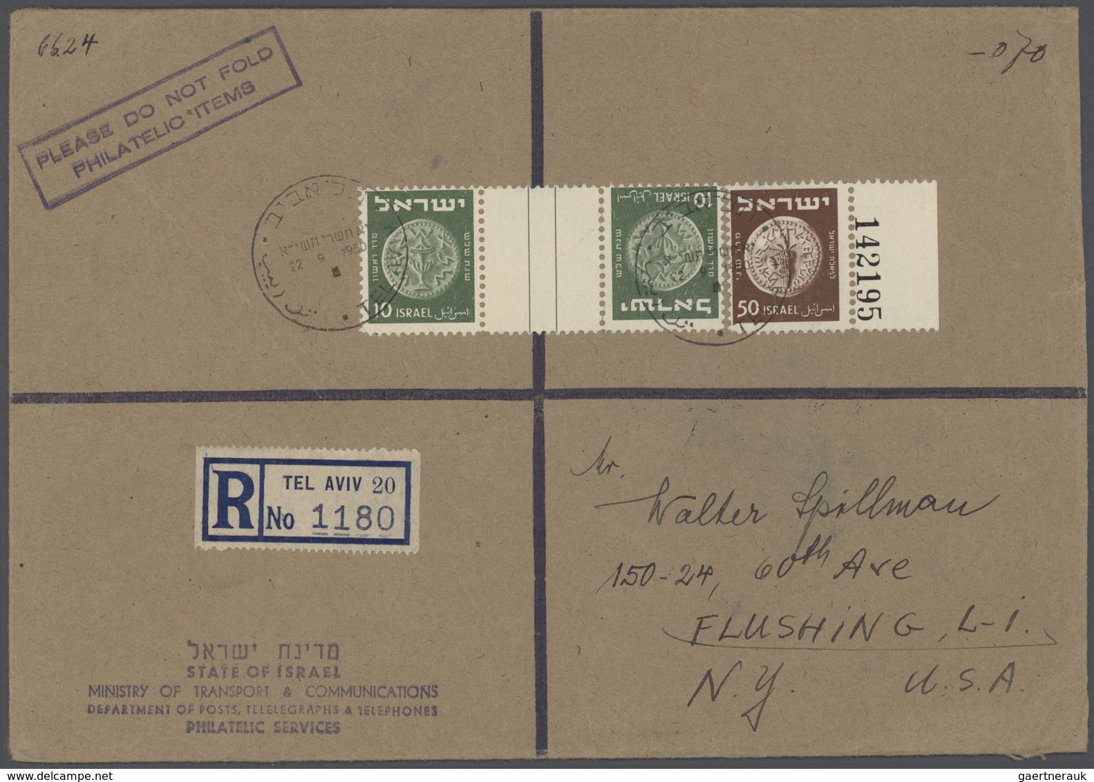 Israel: 1948/1962, accumulation of apprx. 580 covers, comprising a nice range of attractive franking