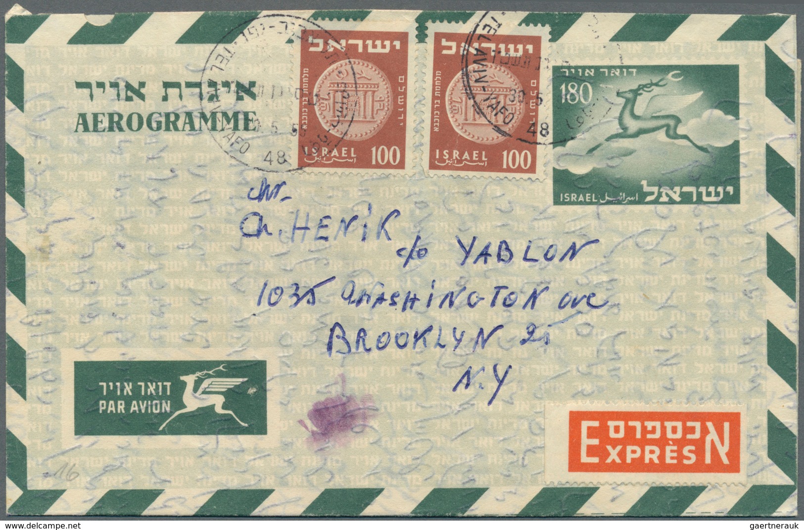 Israel: 1949/1959, Holding Of Apprx 210 Covers/cards/used Stationeries, Comprising Commercial And Ph - Cartas & Documentos