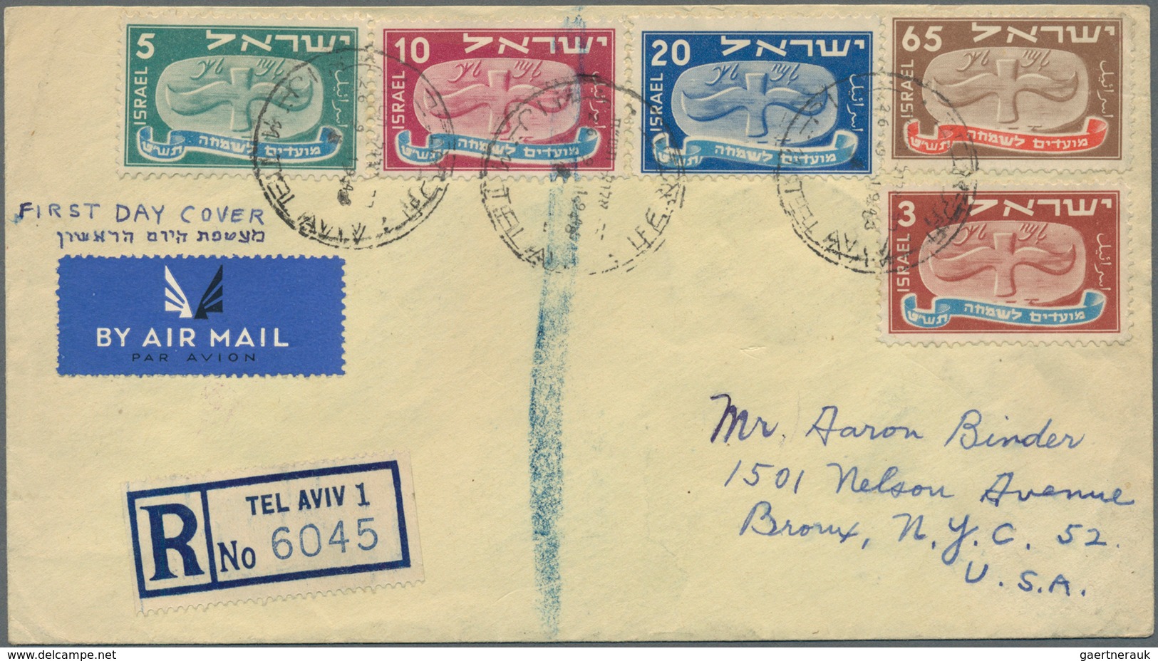 Israel: 1949/1959, holding of apprx 210 covers/cards/used stationeries, comprising commercial and ph