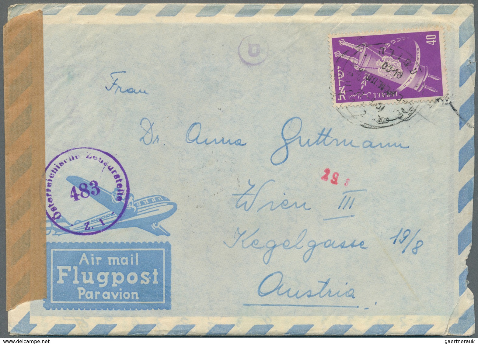 Israel: 1949/1959, holding of apprx 210 covers/cards/used stationeries, comprising commercial and ph