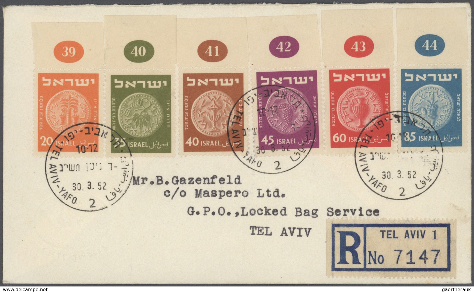 Israel: 1949/1959, holding of apprx 210 covers/cards/used stationeries, comprising commercial and ph