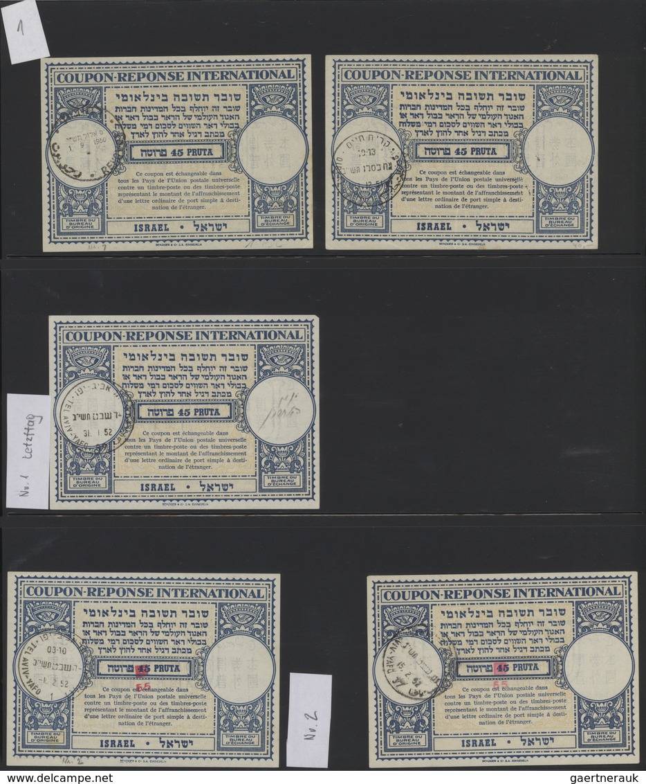 Israel: 1950/184, Collection Of Apprx. 117 (mainly Used) INTERNATIONAL REPLY COUPONS Incl. Nice Sect - Cartas & Documentos