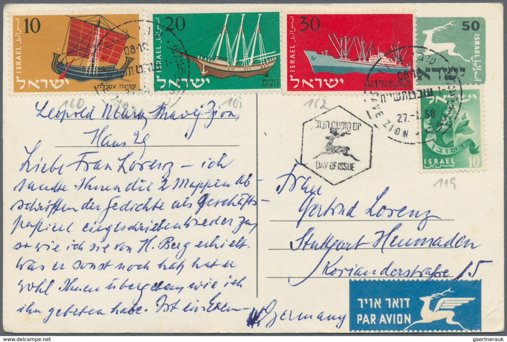 Israel: 1950/2008, STATIONERIES, holding of apprx. 520 unused and used cards/aerogrammes/envelopes,