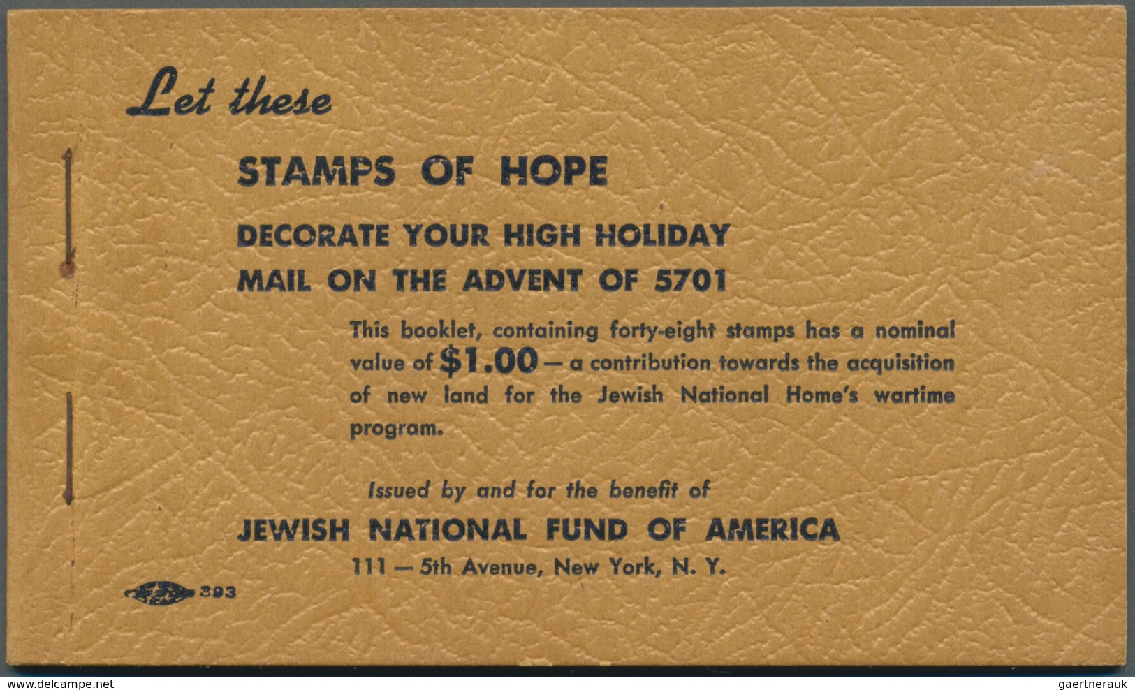 Israel: 1950s, JEWISH NATIONAL FUND OF AMERICA, Lot Of Vignettes Incl. Six Complete Booklets. - Lettres & Documents