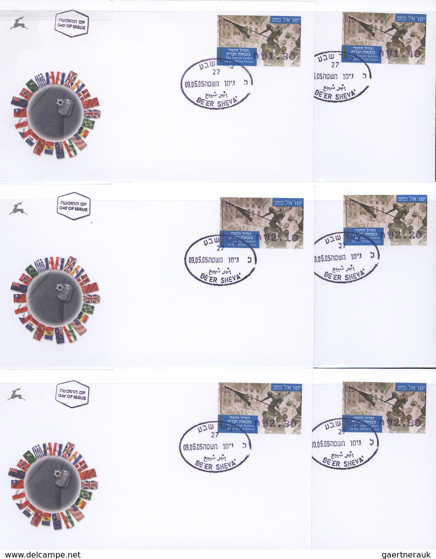 Israel: 1994/2007, MACHINE LABELS, Assortment Of Apprx. 310 Philatelic Covers (f.d.c., Cacheted Enve - Lettres & Documents