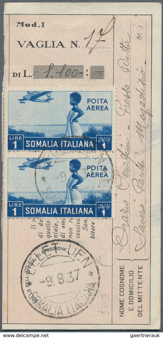 Italienisch-Somaliland: 1925 From, Lot With 17 Covers/cards, Comprising Airmail Covers, A Franked Re - Somalia