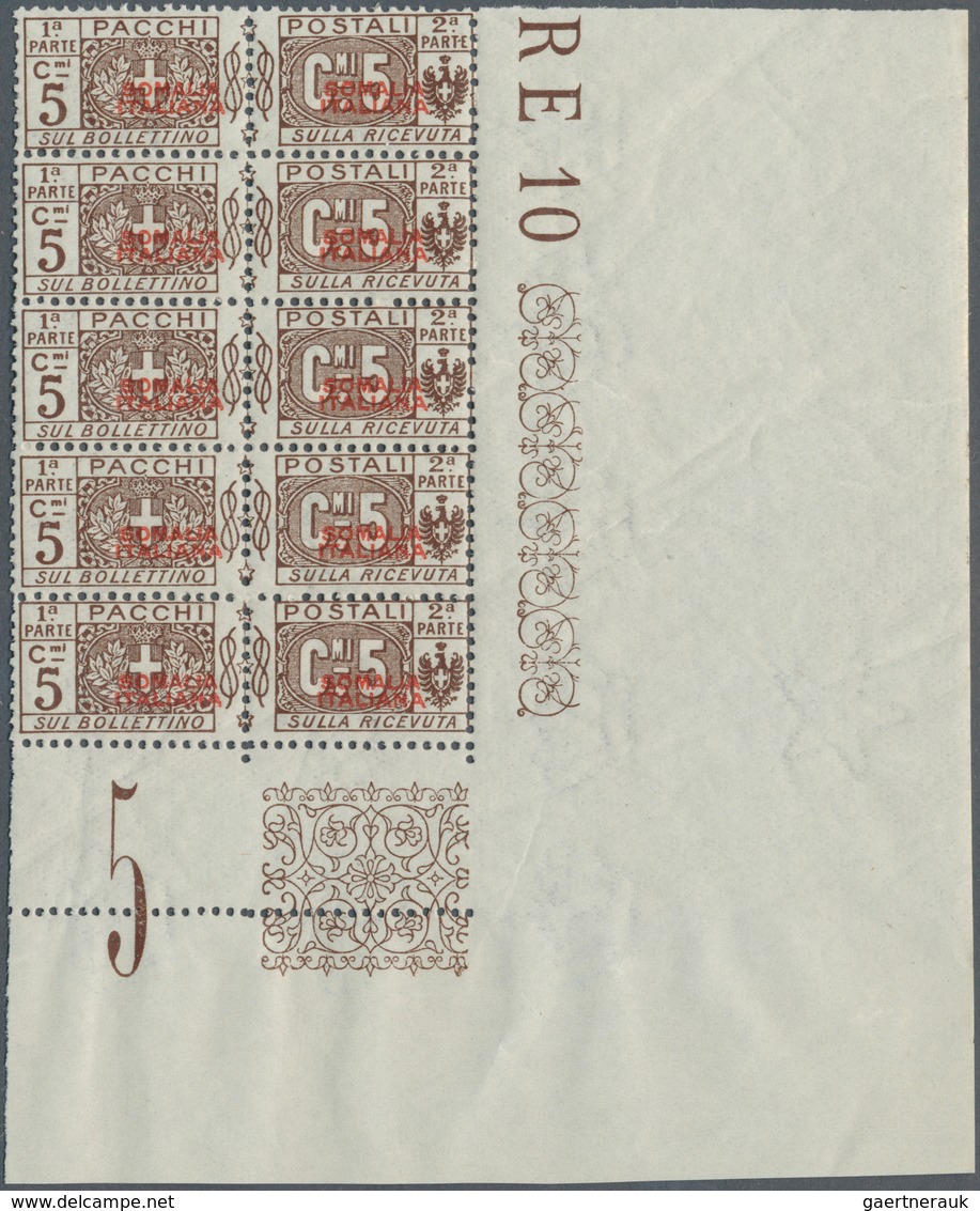 Italienisch-Somaliland - Paketmarken: 1926, Italy Parcel Stamp 5c. Brown With UNISSUED RED Overprint - Somalië
