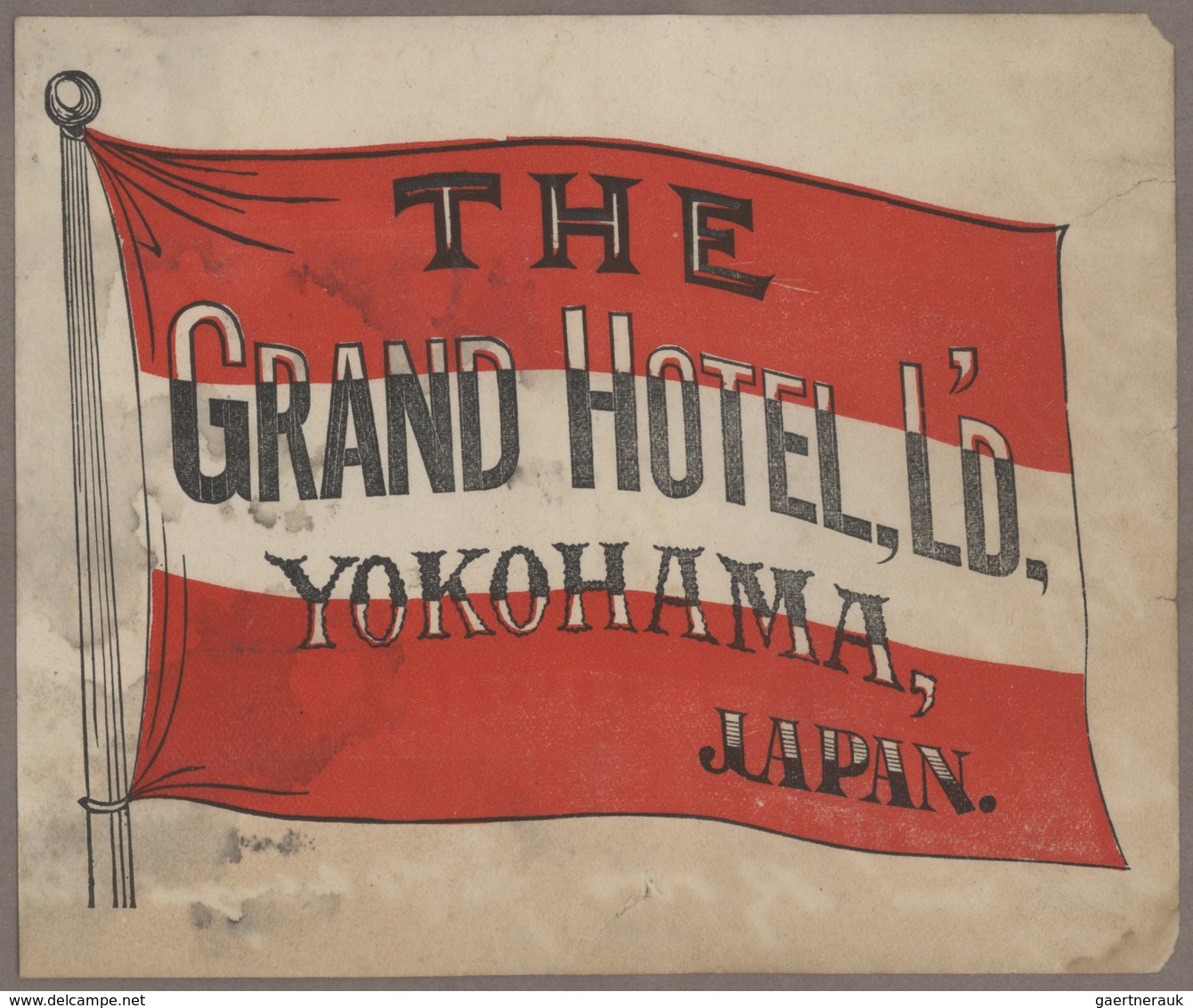 Japan: 1884/1943 (ca.), Mixed Bag Of Used Stationery, Covers, WWII-war Bonds, Pre-WWII Hotel Sticker - Oblitérés