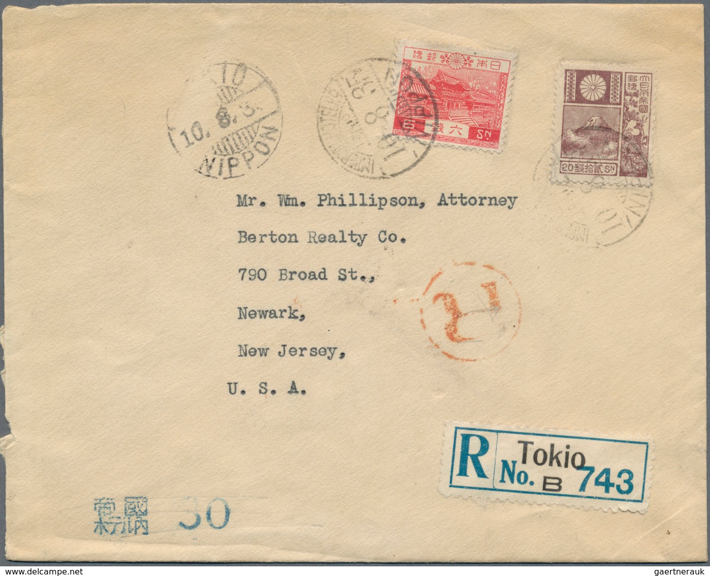 Japan: 1930/65, Covers (28), Used Stationery/FDC (2) And On Piece (2) With Postmarks Of Imperial Hot - Usados