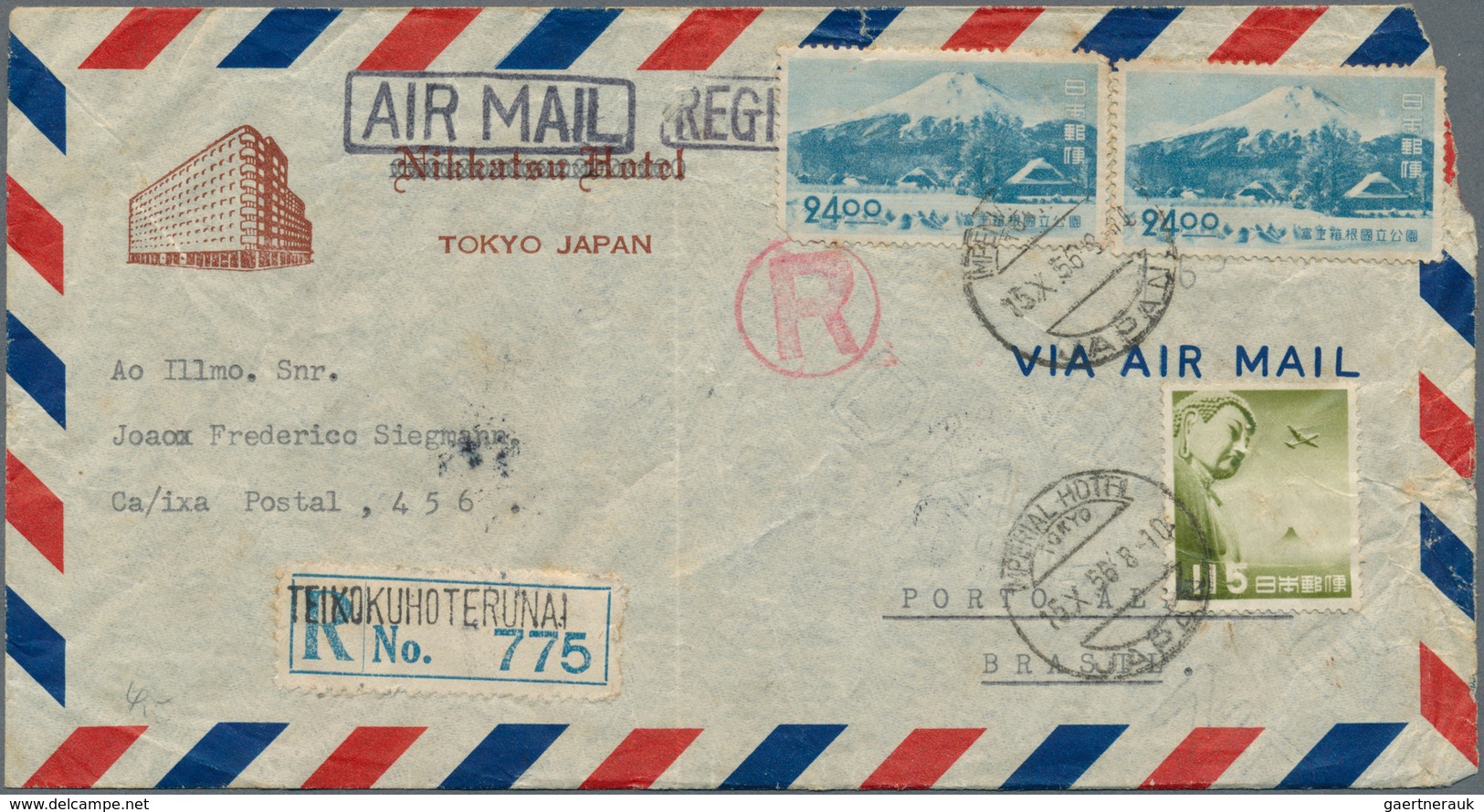 Japan: 1930/65, covers (28), used stationery/FDC (2) and on piece (2) with postmarks of Imperial Hot