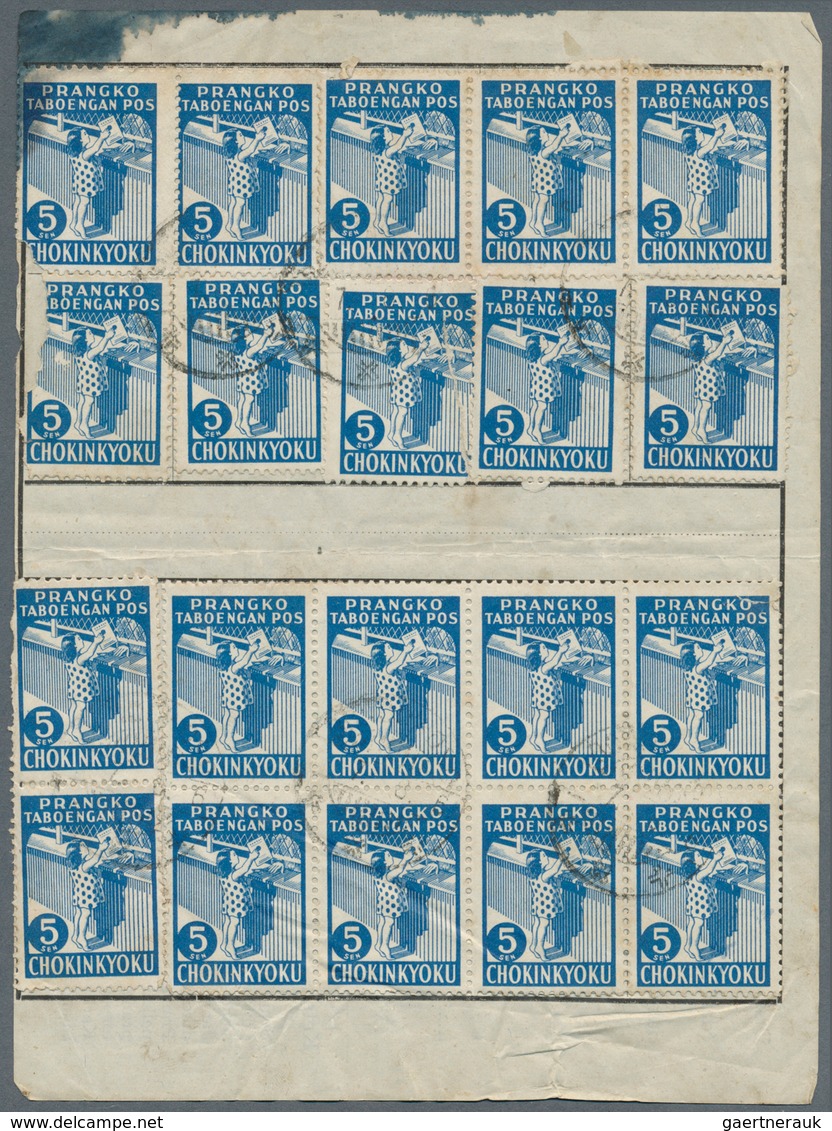 Japanische Besetzung WK II: 1942/45, covers/stationery (70+) plus some MNH units of due stamps Navy