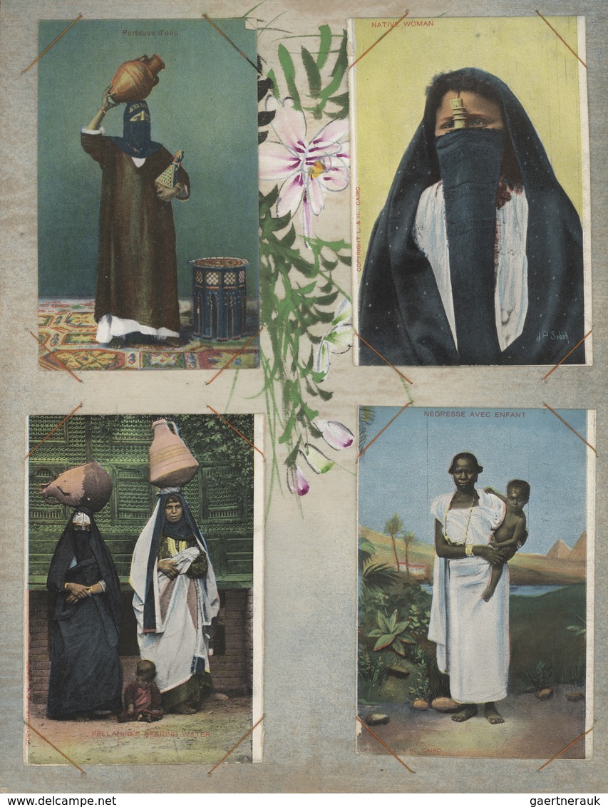 Japan - Besonderheiten: 1900/05 (ca.), Original Japanese Picture Post Card Album With 9 Pages And 72 - Autres & Non Classés