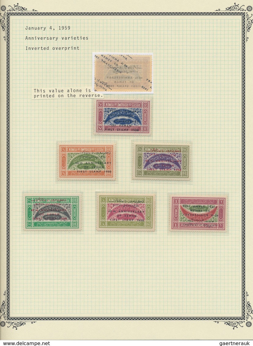 Jemen: 1928-2007 Specialized collection of mostly mint stamps and souvenir sheets plus some covers,