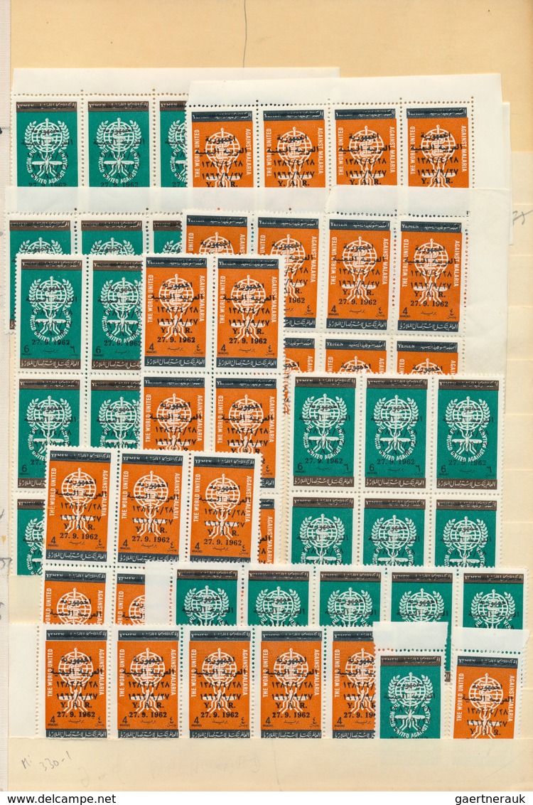 Jemen: 1962/1971, U/m Accumulation With Mainly Complete Sets, Also Imperfs And Overprints. Michel Ca - Yemen