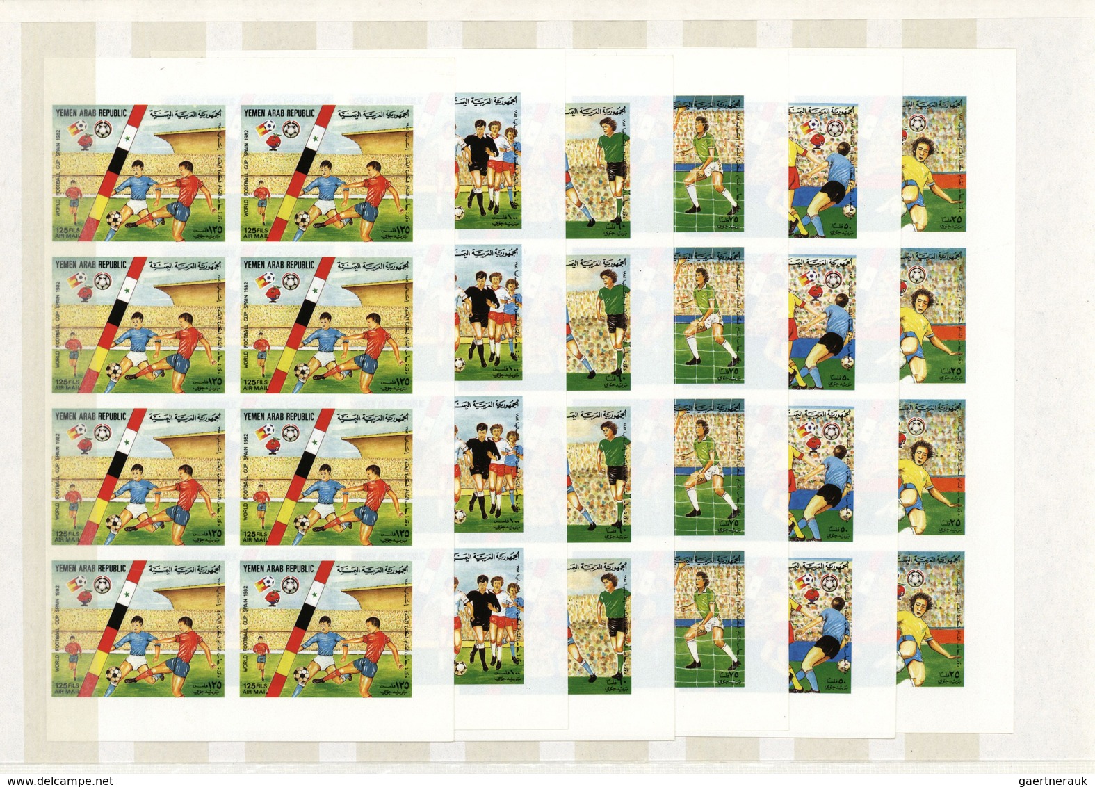 Jemen: 1981/1988, U/m Collection/assortment Of Multiples In A Stockbook, Only Complete Sets, Many Im - Yémen