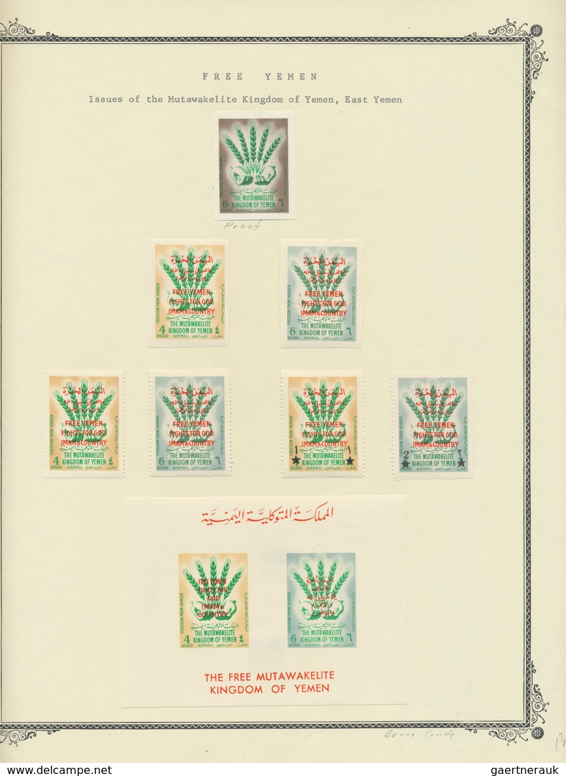 Jemen - Königreich: 1962/1970, Chiefly U/m Accumulation In A Binder, Many Complete Sets, Overprints, - Yemen