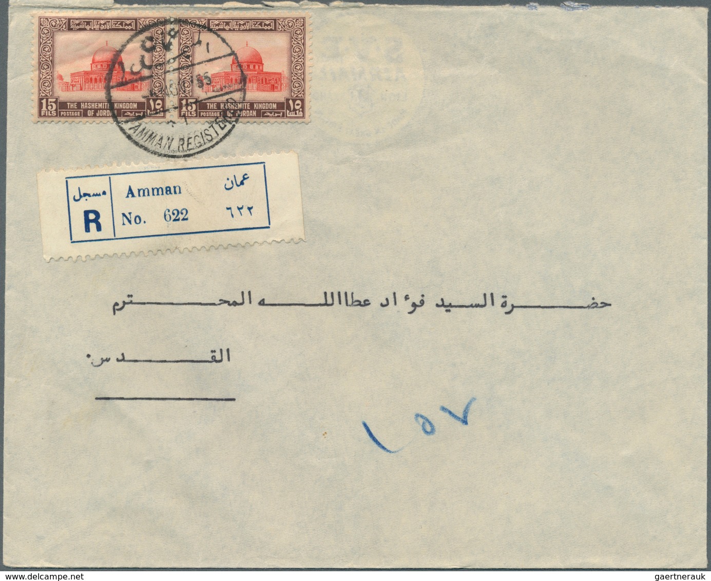 Jordanien: 1925-60, Box Containing "Transjordan Cancellations Collection" On 1677 Covers, Most Amman - Jordanie