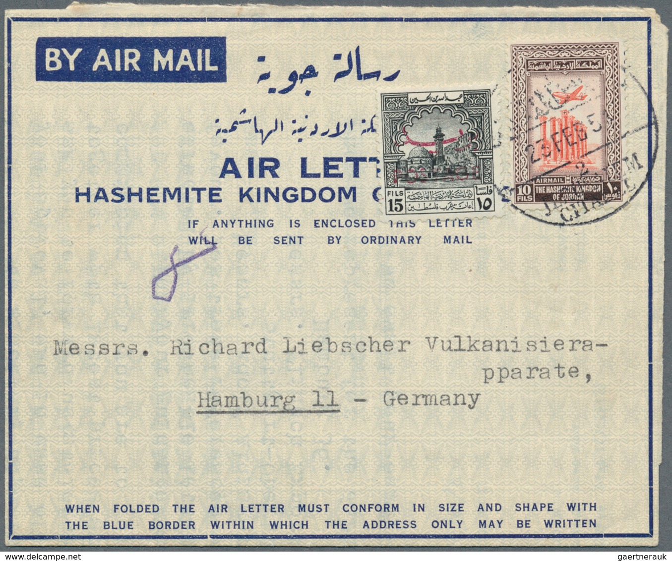 Jordanien: 1948 - 1979, 37 Covers, Nice Collection Of Covers And Some Postal Stationery, Good Franki - Jordanie