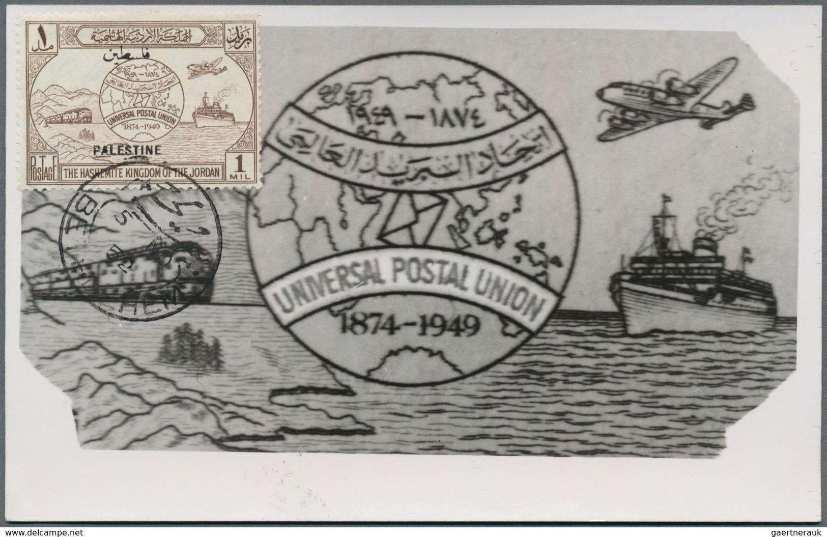 Jordanien: 1949-52, 41 Card Max, Some Palestine Overprints, With Cancellations Of Bethlehem And Jeru - Jordania