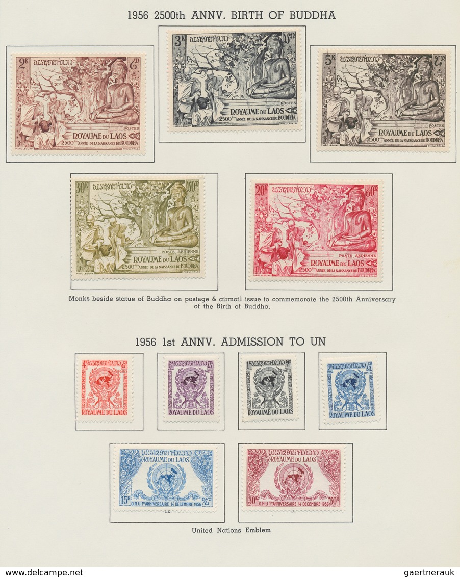 Kambodscha: 1951-1968: Mint And/or Used Collection Of Stamps And Souvenir Sheets Of Cambodia, Laos A - Cambodge