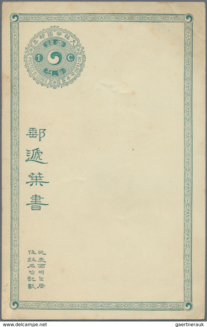 Korea: 1900/03, Stationery Cards Mint 1 C. Korean Printing (4, Inc. One With Ewha 5 Ch. Added Cto "C - Corée (...-1945)