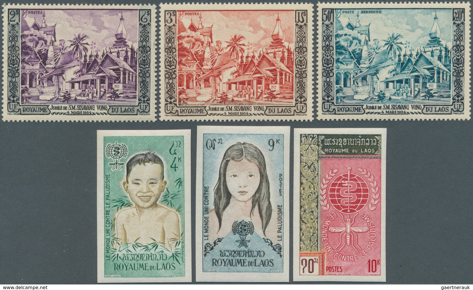 Laos: 1951/62, Mint Never Hinged MNH In Hawid Pouches On Pages, Except UNO Set Complete. Includes 19 - Laos
