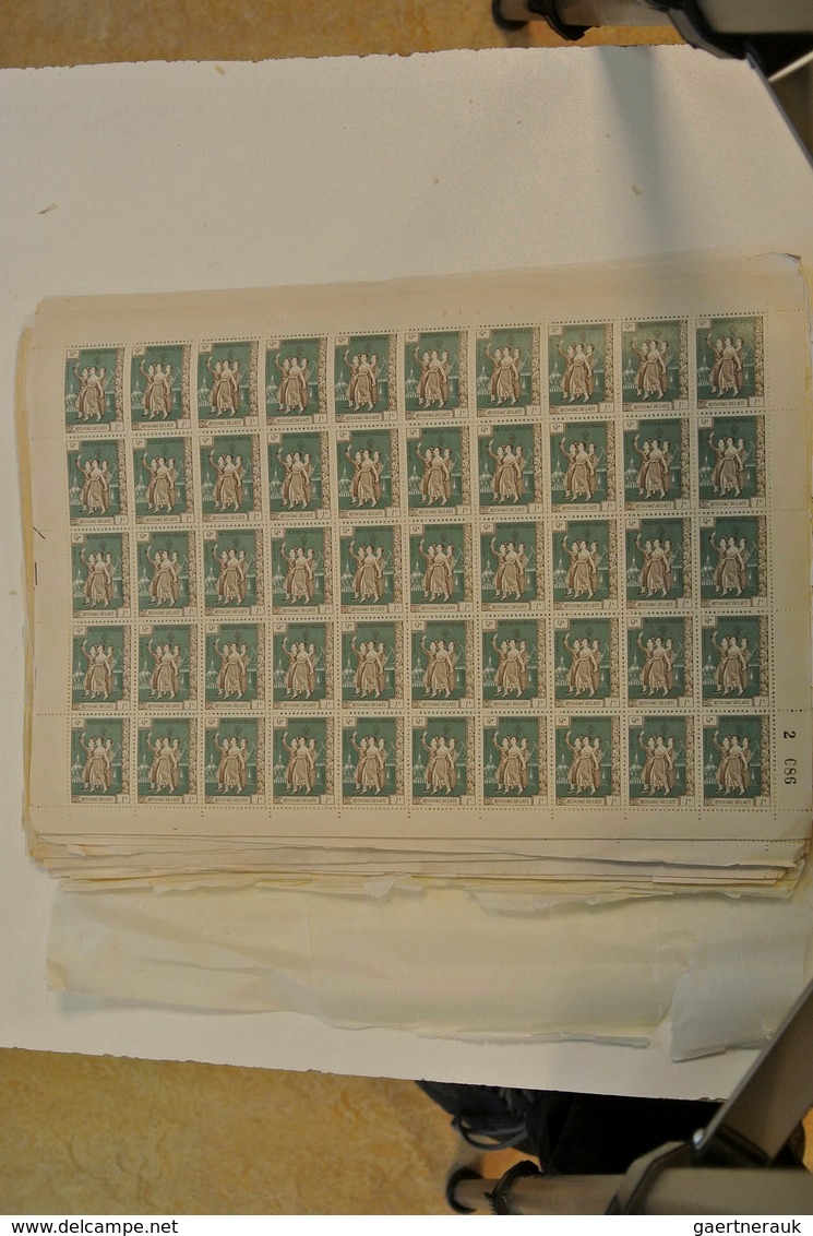 Laos: 1961: Little box with complete sheets of revolutionary issues Pathet-Lao 1961. Michel no's 1,