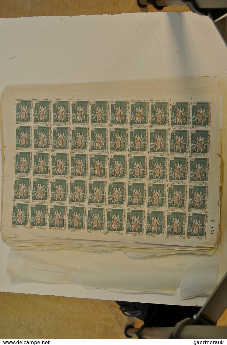 Laos: 1961: Little box with complete sheets of revolutionary issues Pathet-Lao 1961. Michel no's 1,