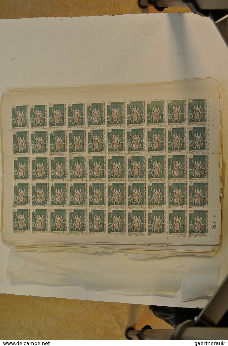 Laos: 1961: Little box with complete sheets of revolutionary issues Pathet-Lao 1961. Michel no's 1,