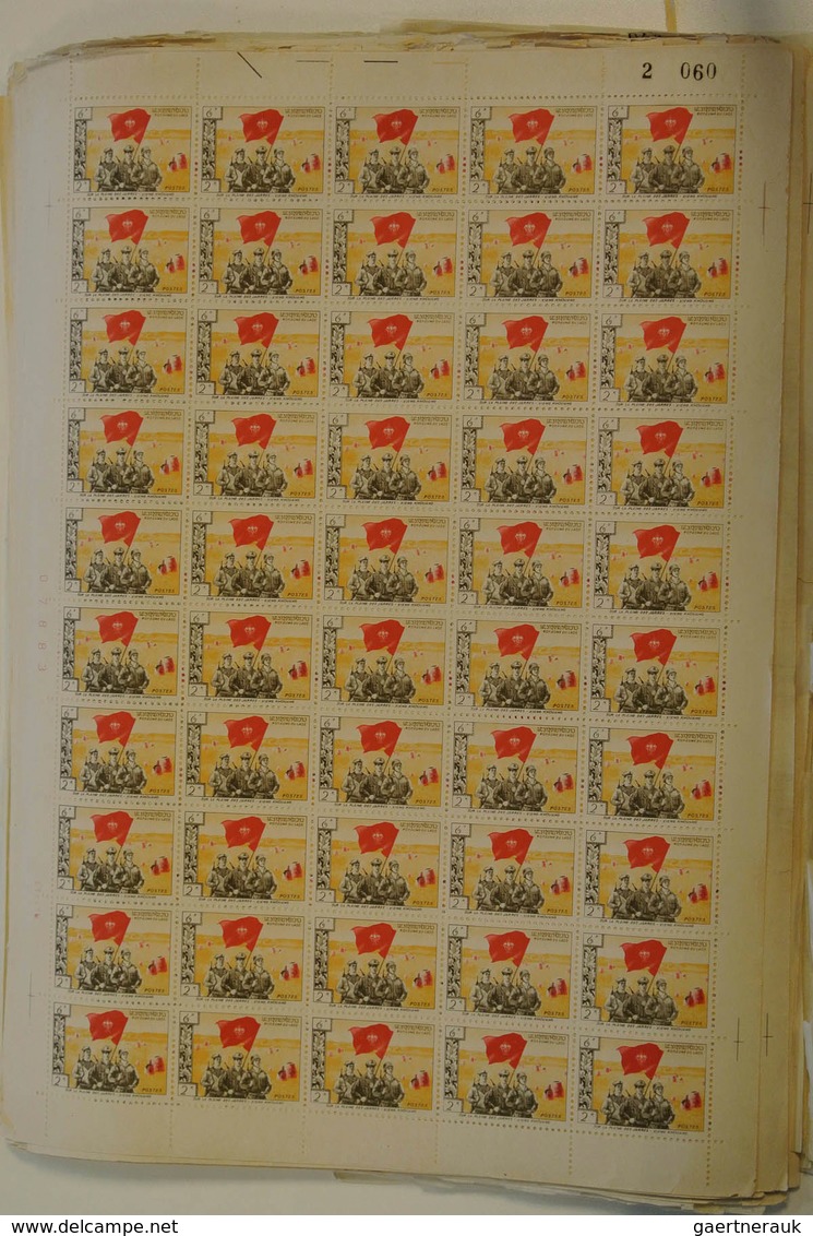 Laos: 1961: Little box with complete sheets of revolutionary issues Pathet-Lao 1961. Michel no's 1,