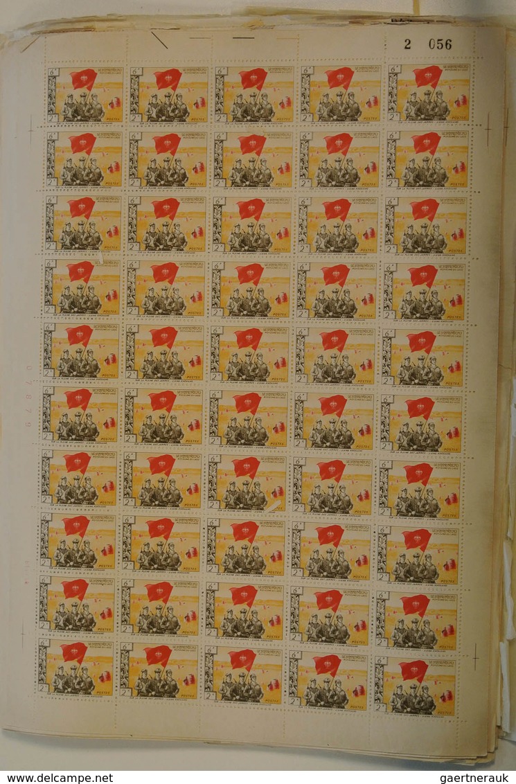 Laos: 1961: Little box with complete sheets of revolutionary issues Pathet-Lao 1961. Michel no's 1,