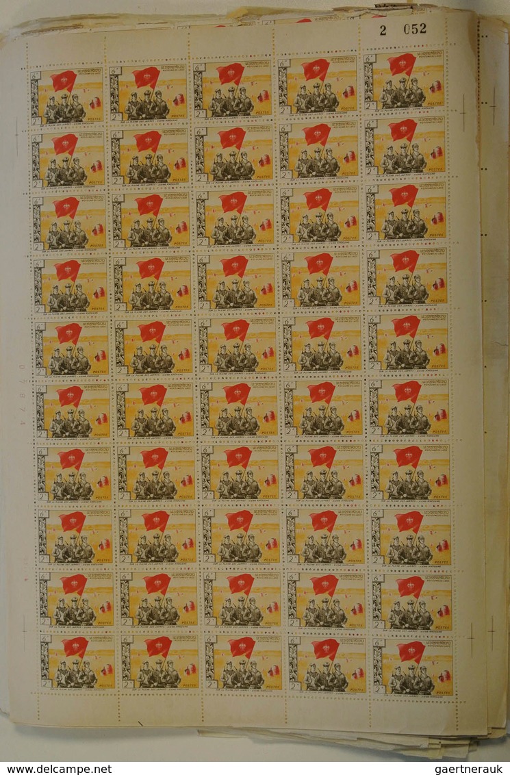 Laos: 1961: Little box with complete sheets of revolutionary issues Pathet-Lao 1961. Michel no's 1,