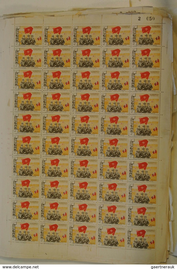 Laos: 1961: Little box with complete sheets of revolutionary issues Pathet-Lao 1961. Michel no's 1,