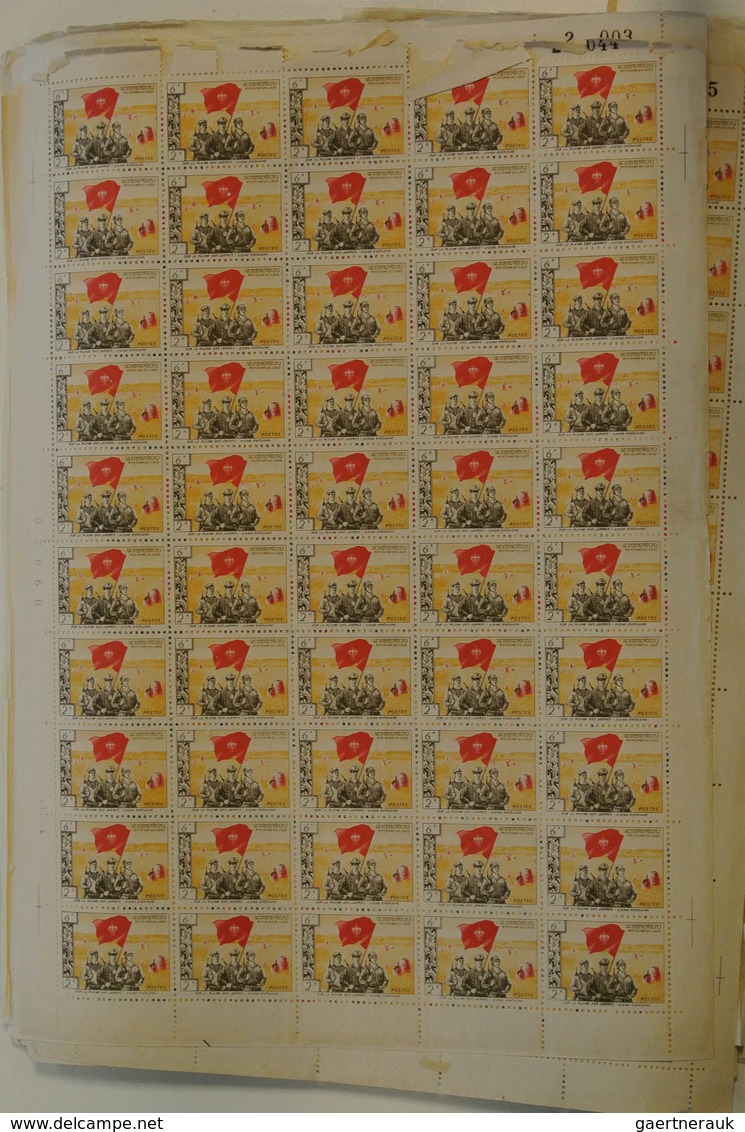 Laos: 1961: Little box with complete sheets of revolutionary issues Pathet-Lao 1961. Michel no's 1,