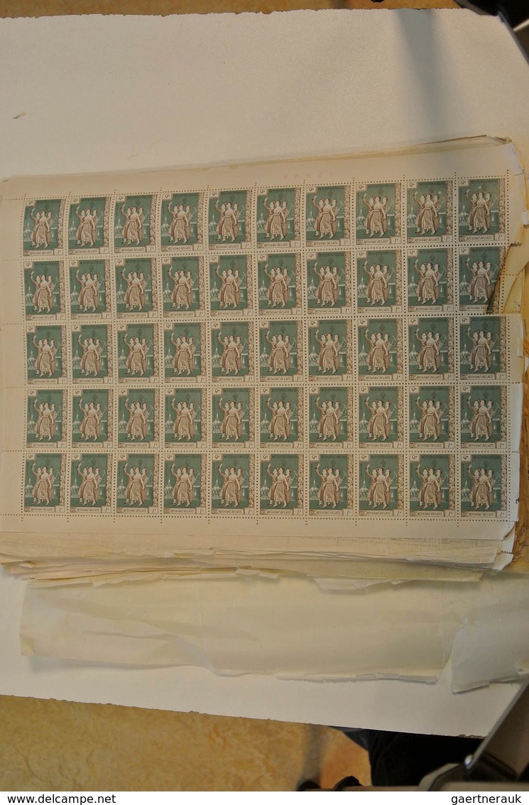 Laos: 1961: Little box with complete sheets of revolutionary issues Pathet-Lao 1961. Michel no's 1,