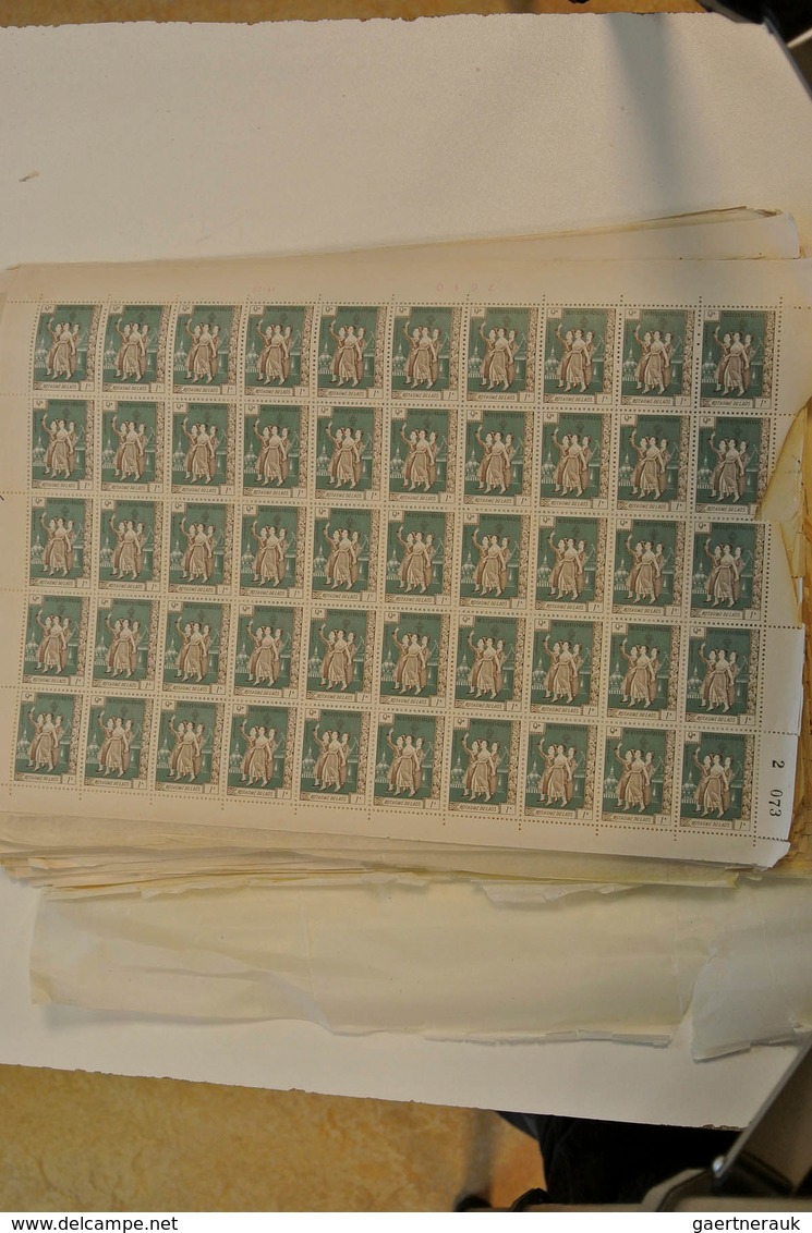 Laos: 1961: Little box with complete sheets of revolutionary issues Pathet-Lao 1961. Michel no's 1,