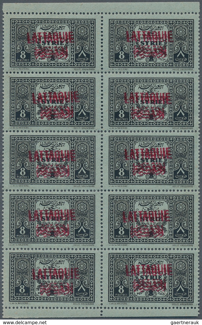 Latakia: 1931/1933, U/m Accumulation Of Apprx. 410 Stamps Showing Inverted Resp. Double Overprint, M - Lettres & Documents