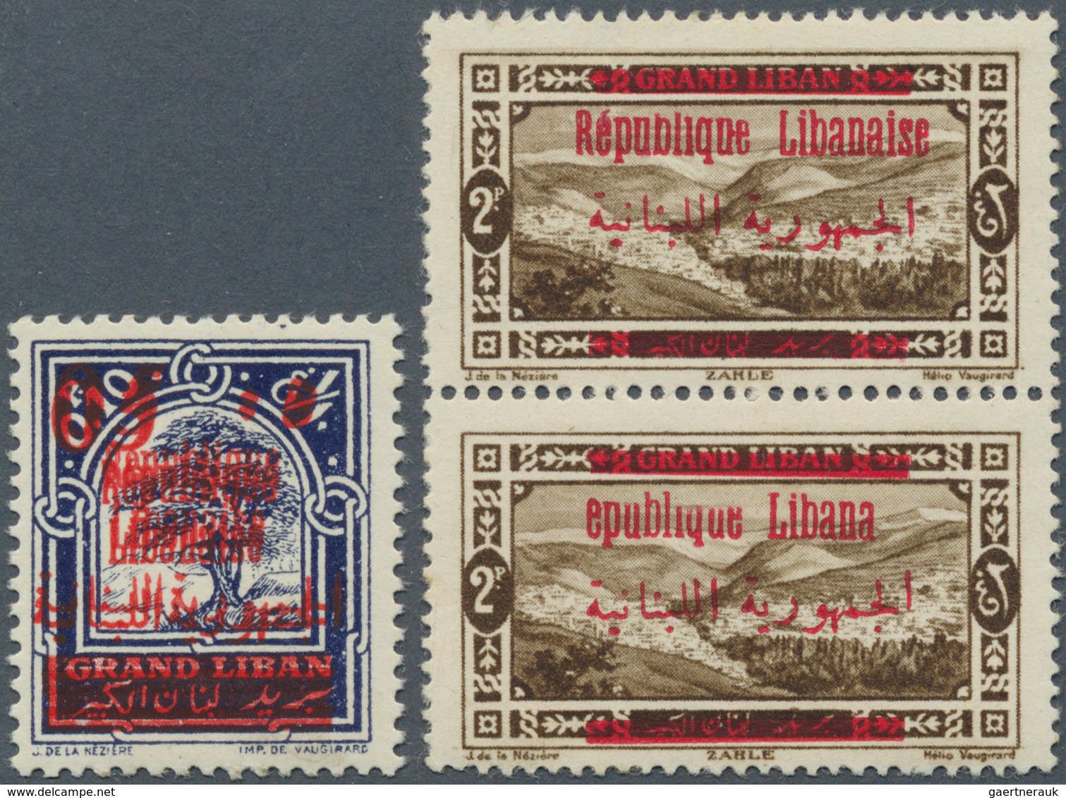 Libanon: 1924/1930, Mint Lot Of Overprint Varieties, Maury Cat.value Apprx. 1.950,- €. - Líbano