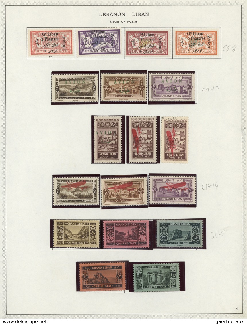 Libanon: 1924/1955, Mint And Used Collection On Album Pages, Incl. Good Part French Period, Airmails - Liban