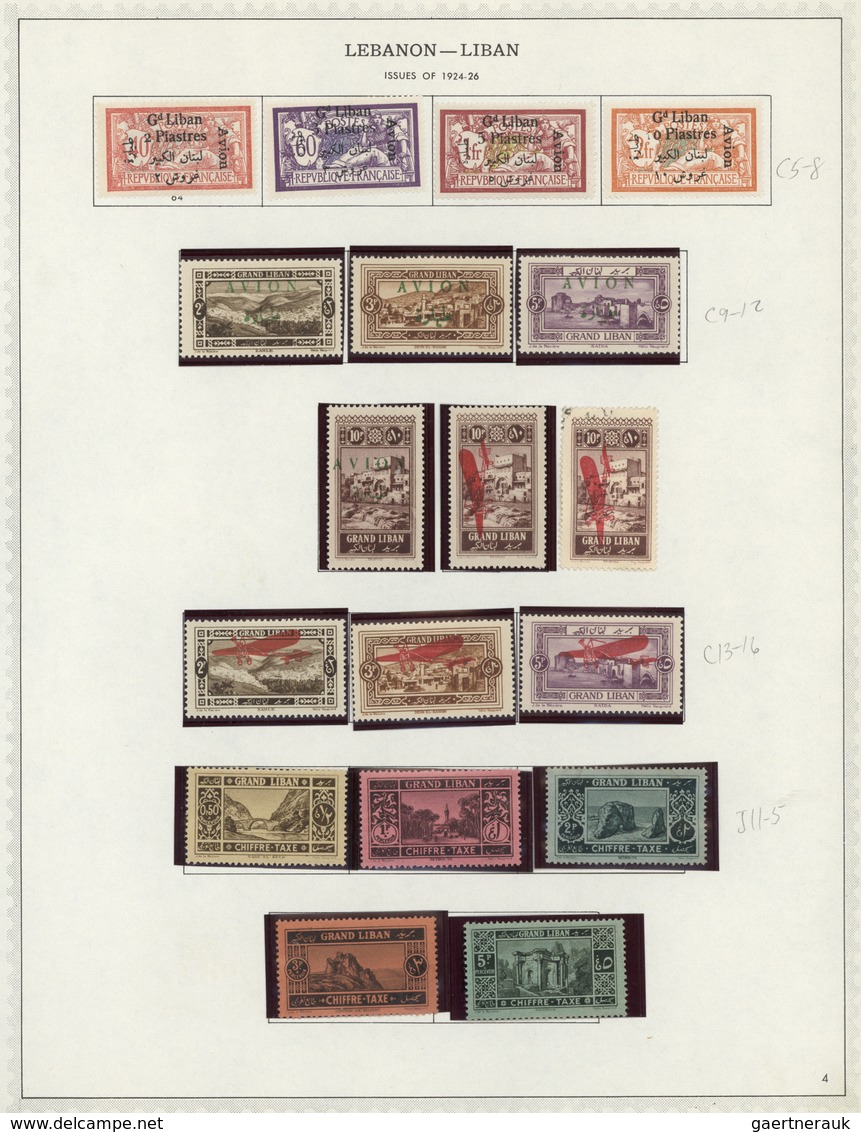 Libanon: 1924/1955, Mint And Used Collection On Album Pages, Incl. Good Part French Period, Airmails - Líbano